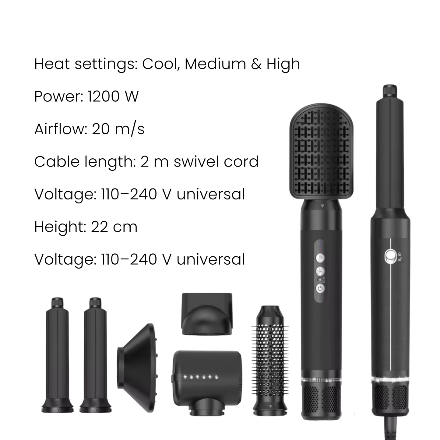 Selfscious AeroStyle 7-in-1 Hot Air Brush