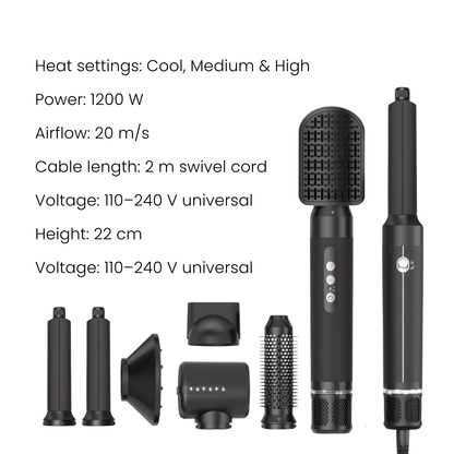Selfscious AeroStyle 7-in-1 Hot Air Brush